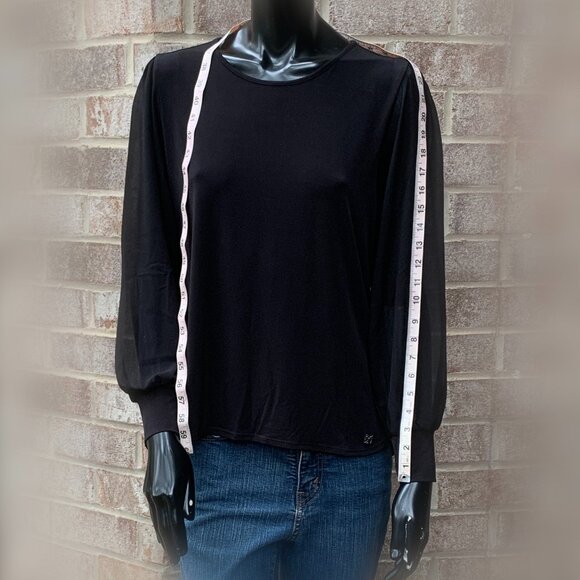 Calvin Klein M9HH7844 Crew Neck Chiffon Sleeve Blouse Sz S - Picture 11 of 16